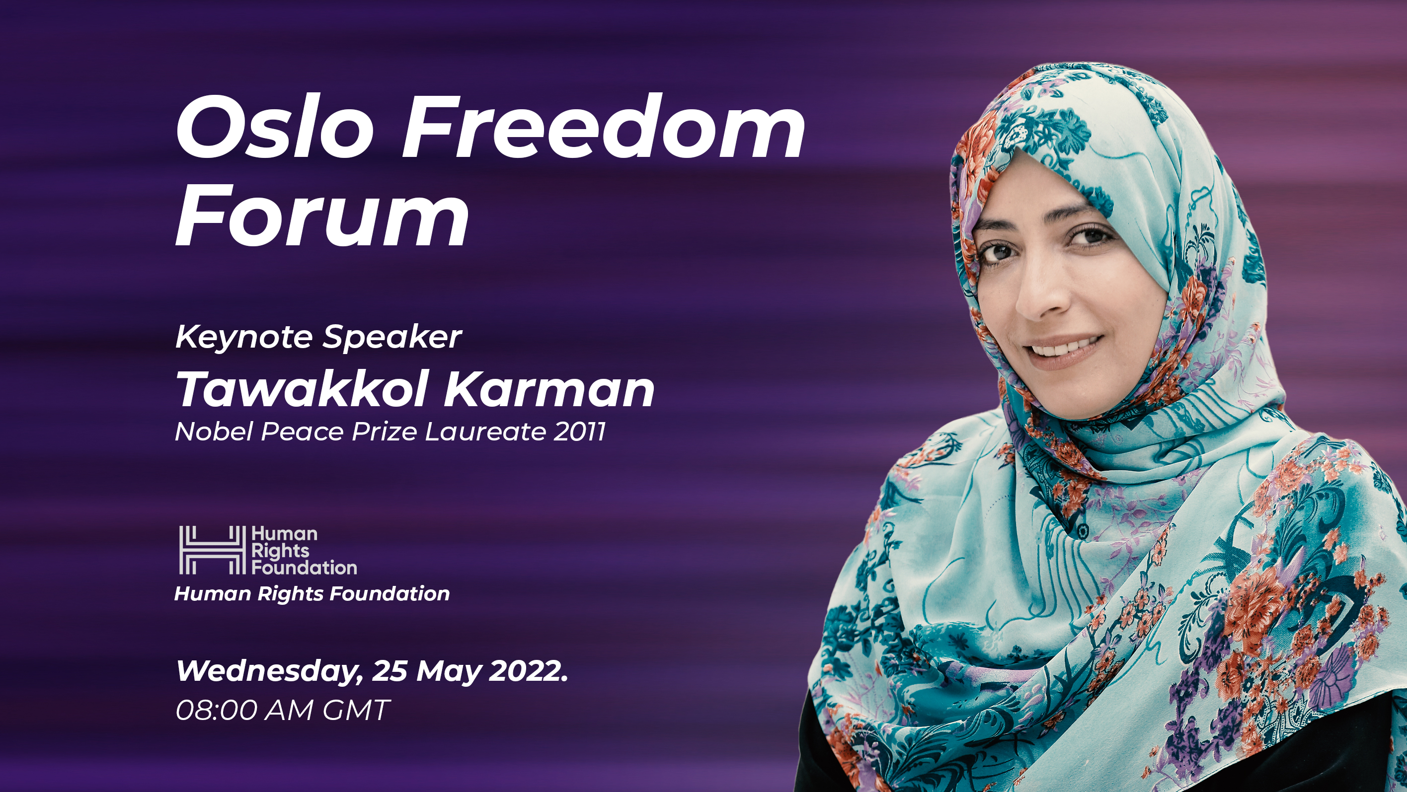 Tawakkol Karman to participate in Oslo Freedom Forum 2022